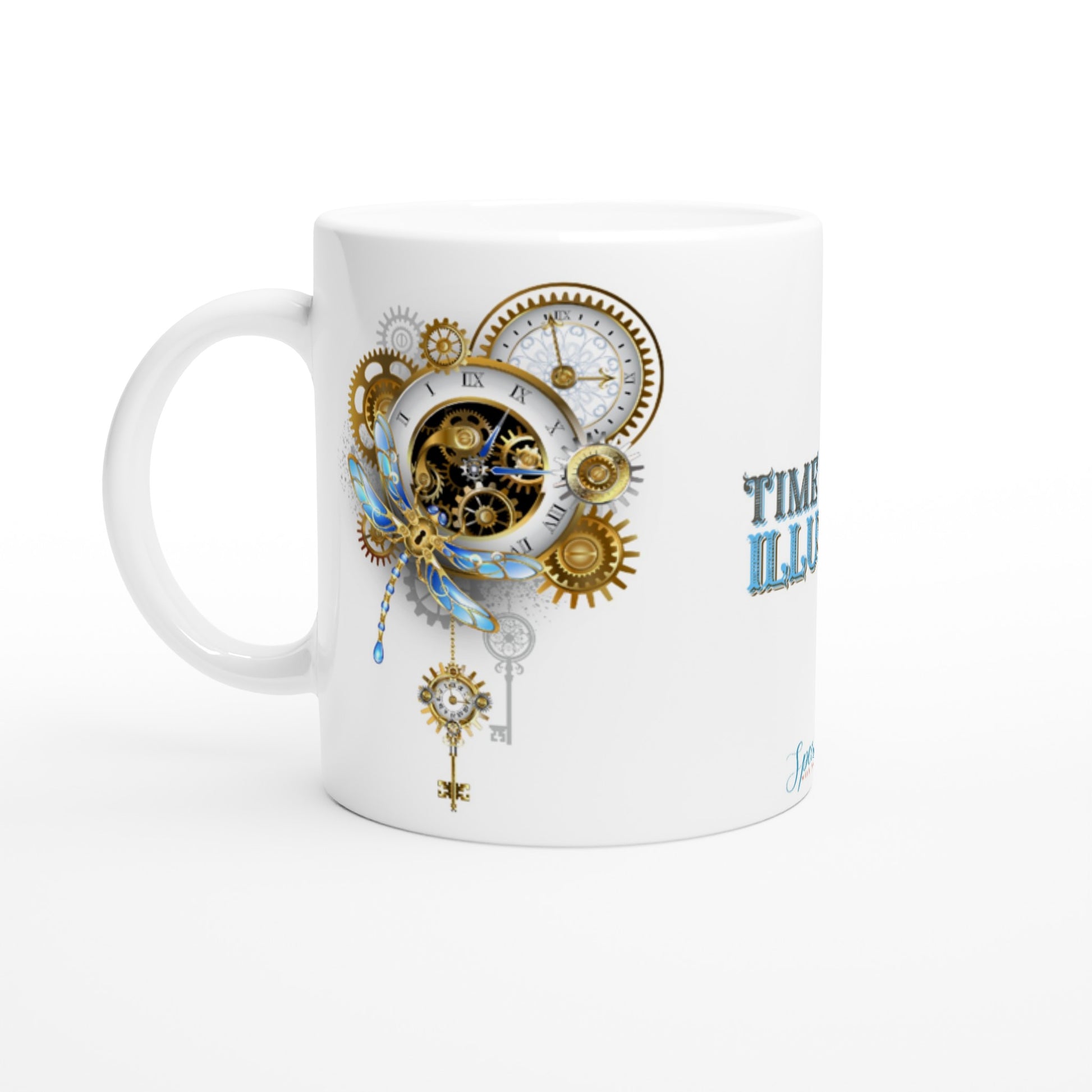 "Time is an Illusion" 11 oz. Mug front view