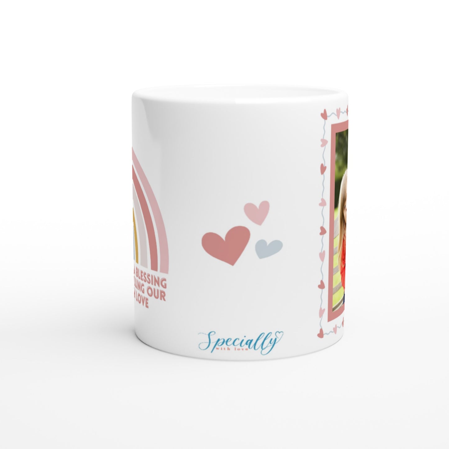 "Grandmothers are a blessing..." Customizable Photo Mug side view