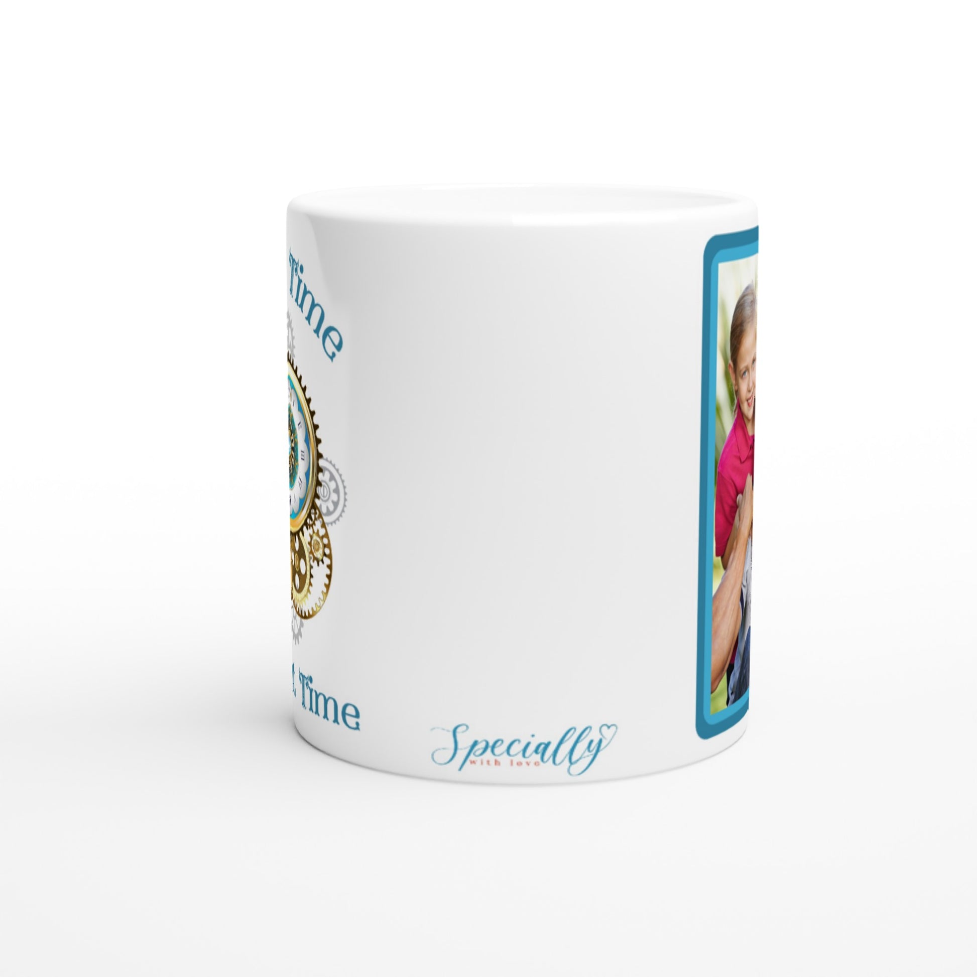 "Grandpa Time is the Best Time" Customizable Photo Mug 11 oz. side view