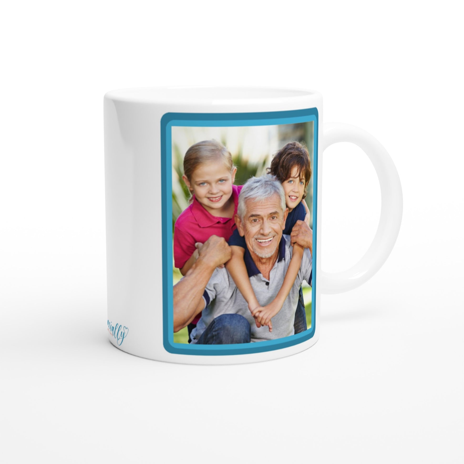 "Grandpa Time is the Best Time" Customizable Photo Mug 11 oz. side view