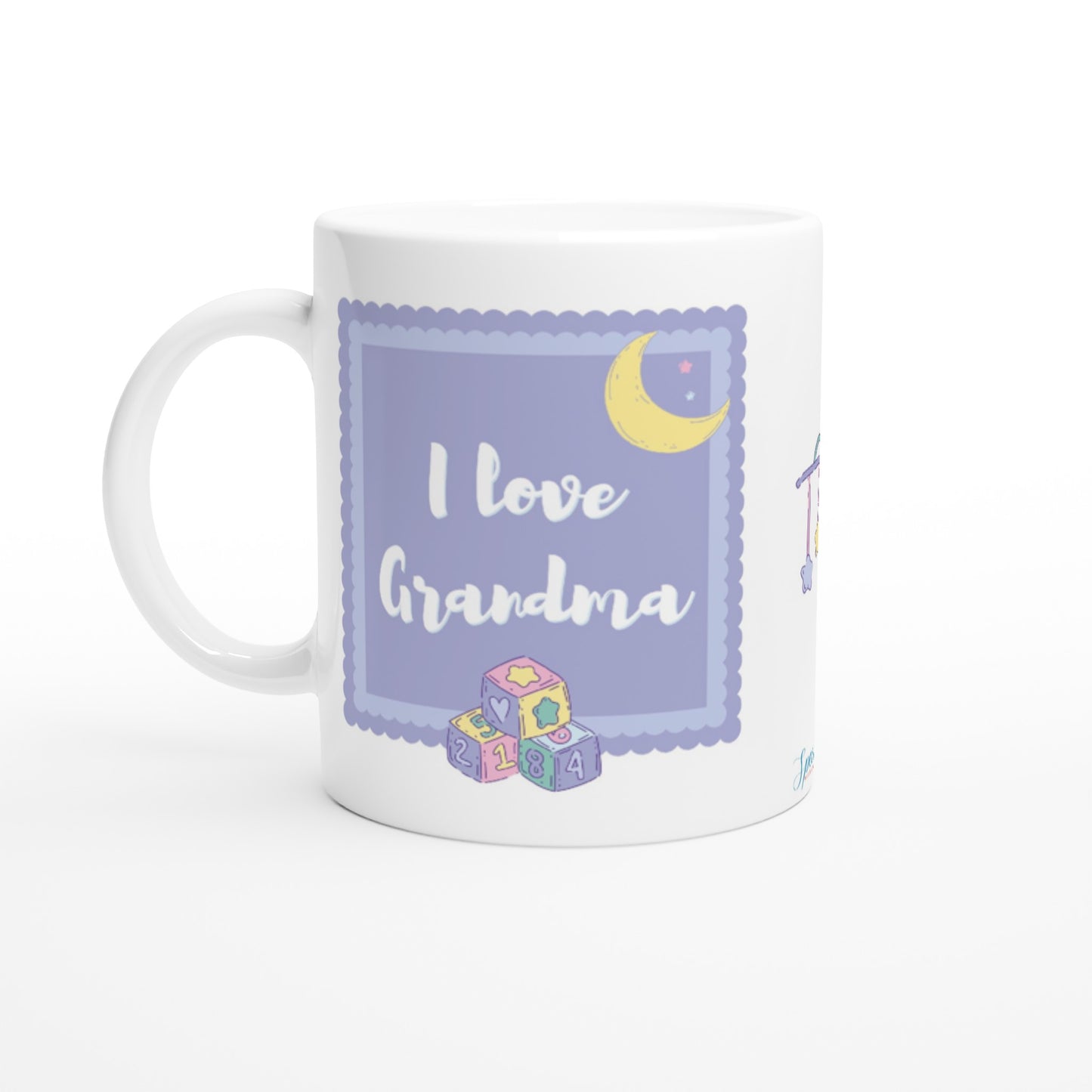 "I Love Grandma" Customizable Photo 11 oz. Mug front view