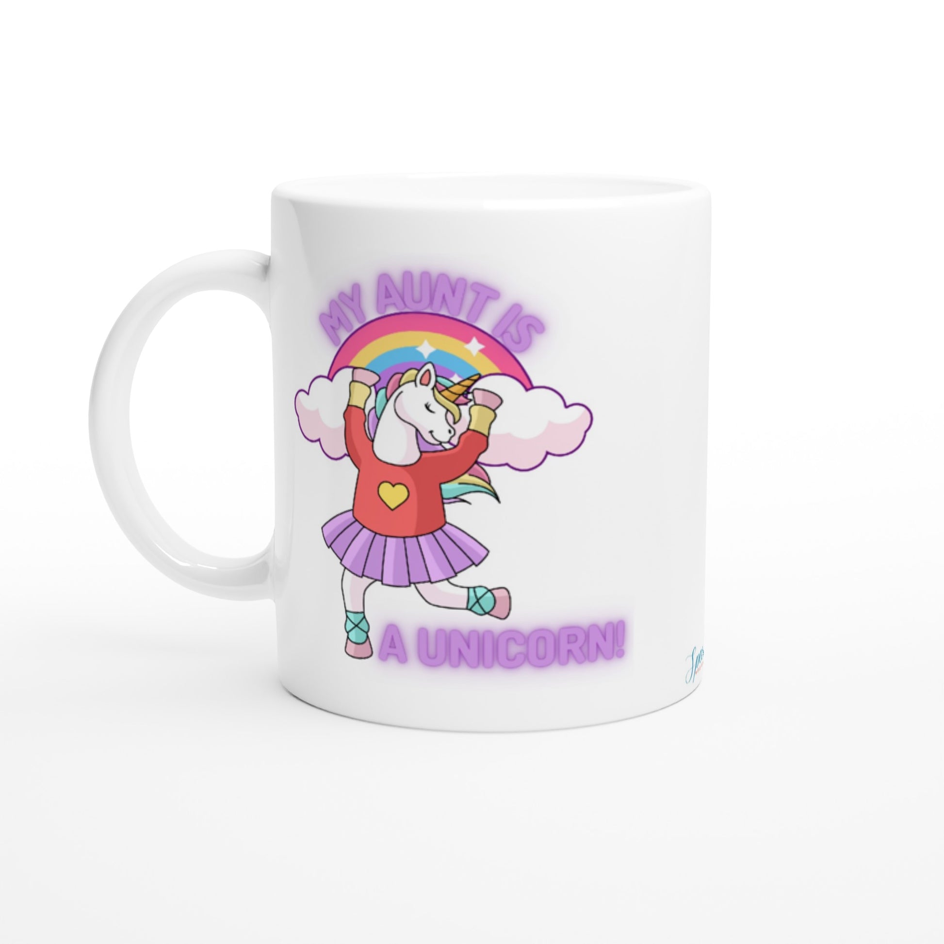 "My Aunt is a Unicorn" Customizable Photo 11 oz. Mug front