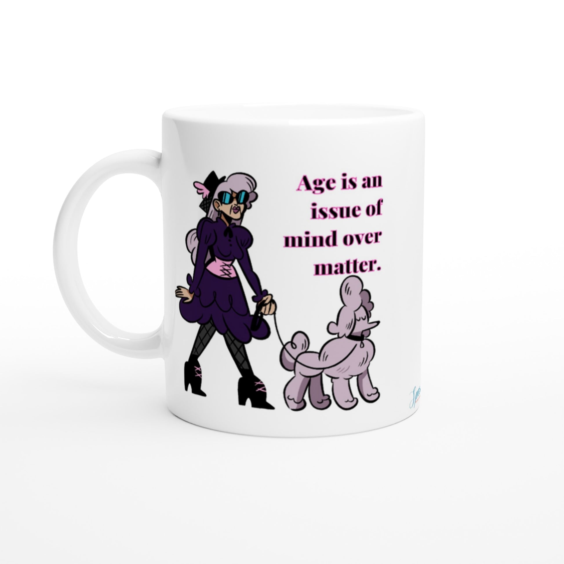 Mark Twain "Age is mind over matter" 11 oz. Mug front view