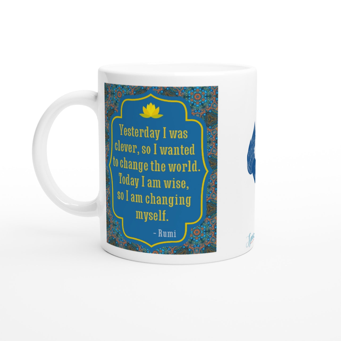 Rumi "Today I am wise" 11 oz. Mug front view